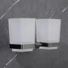 Стакан для зубных щеток Gappo G0708-9 двойной цвет Оружейная сталь