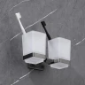Стакан для зубных щеток Gappo G0708-9 двойной цвет Оружейная сталь