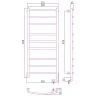 Электрический полотенцесушитель Сунержа Галант 2.0 1200x500 R 00-5201-1250 Хром нержавеющая сталь