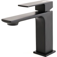 Смеситель для раковины Orange Lutz M04-021b Черный латунь