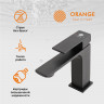 Смеситель для раковины Orange Lutz M04-021b Черный латунь