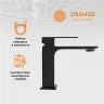 Смеситель для раковины Orange Lutz M04-021b Черный латунь