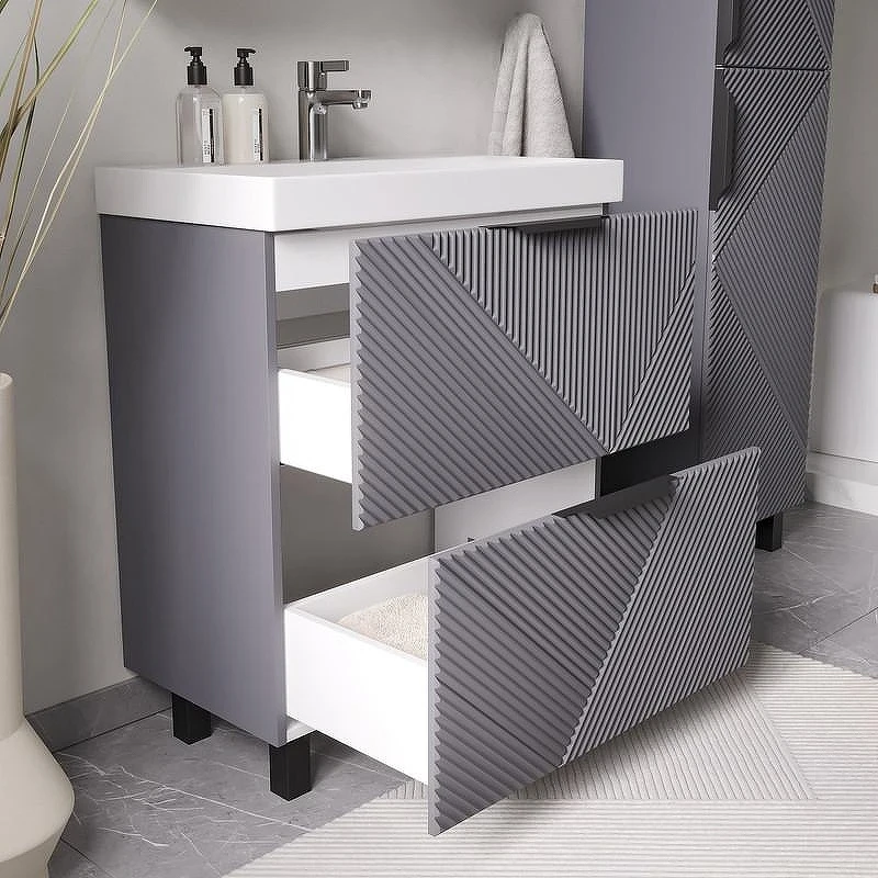 Тумба под раковину Volna Geometry 70 tnGEOMETRY70.2Y-07 цвет Графит