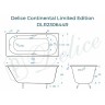 Чугунная ванна Delice Continental Limited Edition 165x70 DLR230644R с отверстиями под ручки без антискользящего покрытия