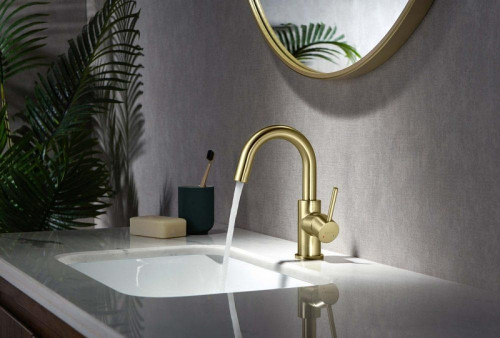 Смеситель для раковины Aquatek Европа AQ1307BG Золото шлифованное