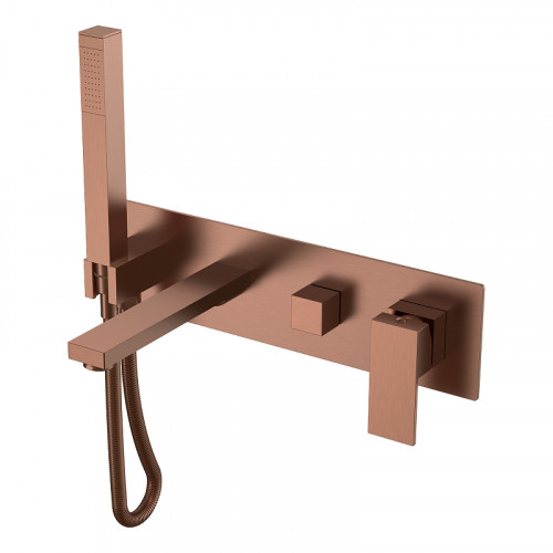 Смеситель для ванны Boheme Qubic 474-2-BRB цвет Брашированная бронза