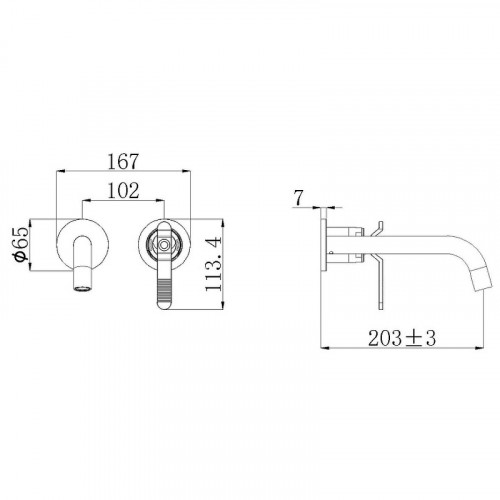 Смеситель для раковины Bronze de Luxe 1760'S 5530CG
