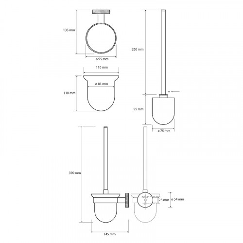 Ершик для унитаза Bemeta Stella 166113012 Хром