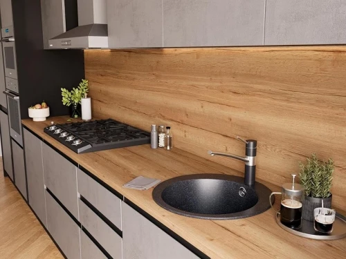 Кухонная мойка Emar Quartz 47,5 EMQ-1475.C цвет Морион
