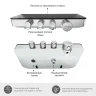 Смеситель для ванны WasserKRAFT Elbe 7499 Thermo с термостатом Хром Черный латунь на стену