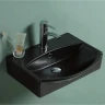Раковина-чаша CeramaLux 50 78014CMB Черная фаянс подвесная, накладная