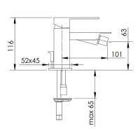 Смеситель для биде Remer Qubica Design QD20 Хром латунь