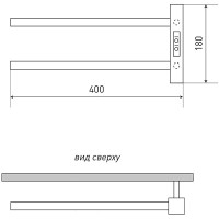 Электрический полотенцесушитель Melodia della vita Drumsticks Quadro Ferrum 40х18 П2 MTRDQF4018bk Черный