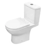 Унитаз-компакт Azario Бетти AZ-2802-S цвет Белый с бачком и сиденьем Микролифт