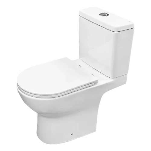 Унитаз-компакт Azario Бетти AZ-2802-S цвет Белый с бачком и сиденьем Микролифт