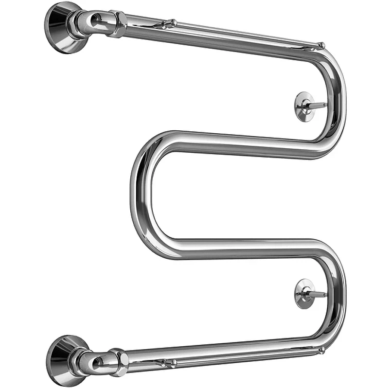 Водяной полотенцесушитель Melodia della vita Simple Shelf М-образный 50х40х1 MTRSS5040 с полкой Полированная сталь