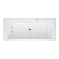 Акриловая ванна Excellent Heaven Slim 180x80 WAEX.HEV18S.NANO.GL цвет Белый с гидромассажем форсунки Золото