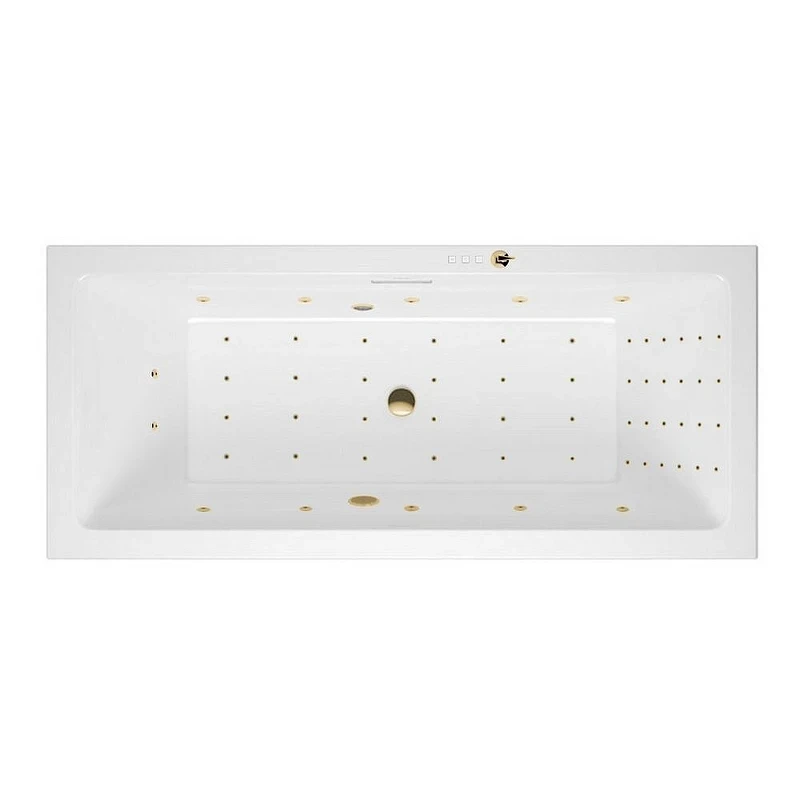 Акриловая ванна Excellent Heaven Slim 180x80 WAEX.HEV18S.NANO.GL цвет Белый с гидромассажем форсунки Золото