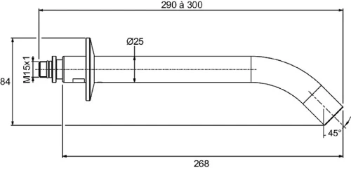 Излив для смесителя Jacob Delafon Grands Boulevards E23890-4ND-2MB цвет Матовая латунь