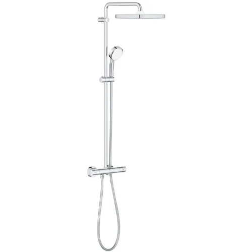 Душевая система Grohe Tempesta Cosmopolitan 26689000 с термостатом Хром латунь на стену