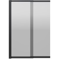 Шторка на ванну Berges River S Slider Black 98х145 065018 профиль Черный матовый стекло тонированное