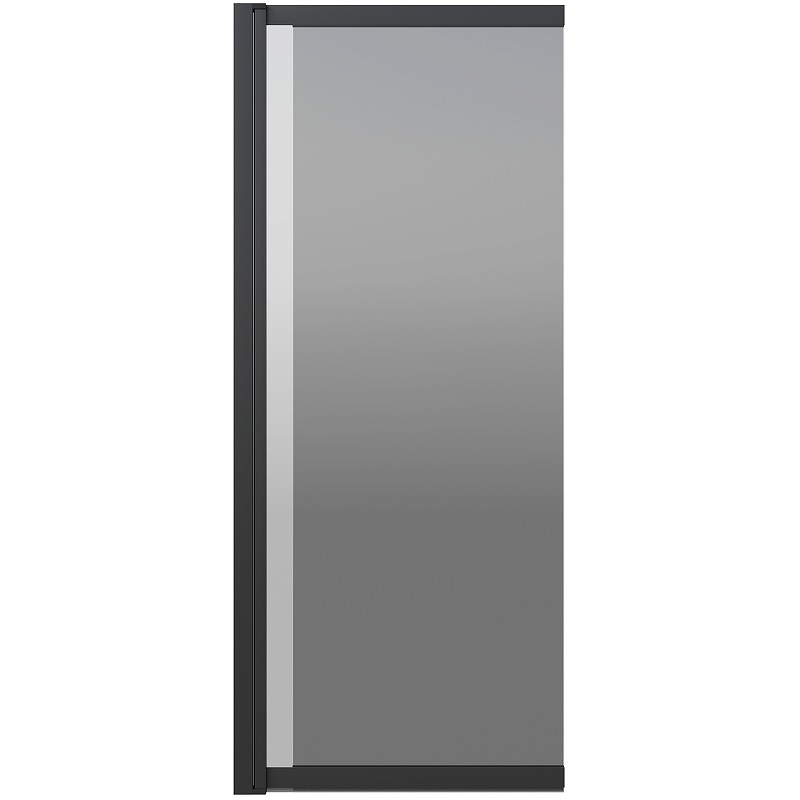 Шторка на ванну Berges River S Slider Black 98х145 065018 профиль Черный матовый стекло тонированное