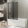 Шторка на ванну Berges River S Slider Black 98х145 065018 профиль Черный матовый стекло тонированное