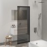 Шторка на ванну Berges River S Slider Black 98х145 065018 профиль Черный матовый стекло тонированное