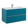 Тумба под раковину Art&Max Elegant 100 AM-ELEGANT-1000-2C-SO-TM-LED подвесная цвет Бирюзовый матовый
