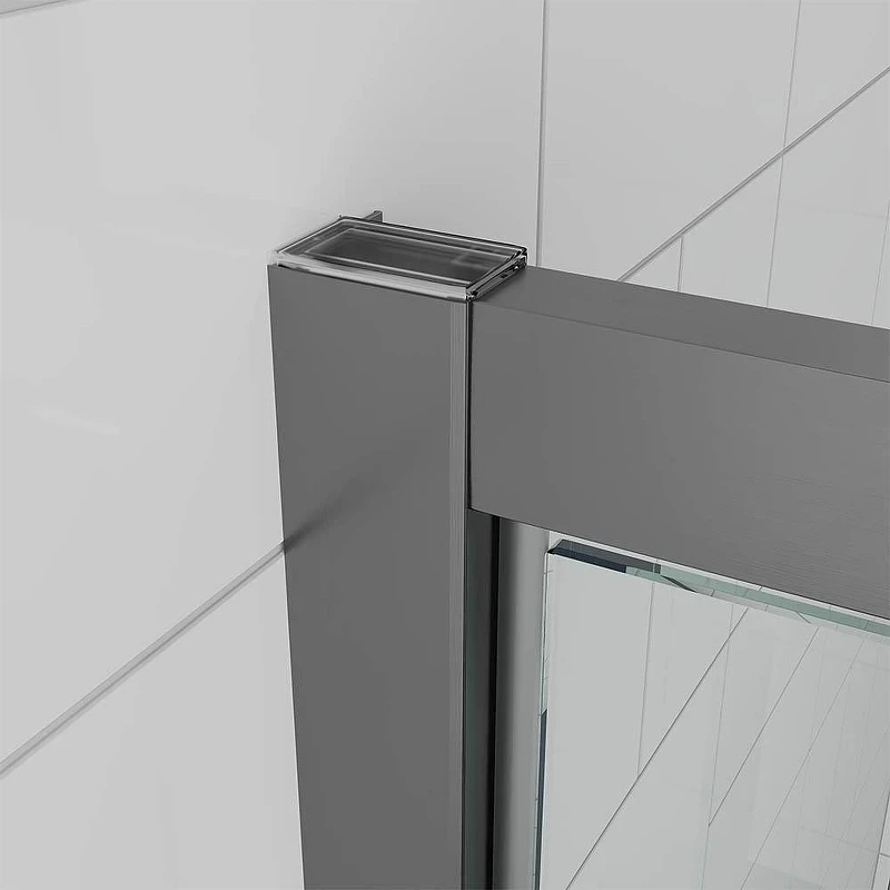 Душевая дверь Veconi Ottimo 90 OP30GR-90-12-C9 профиль Графит брашированный стекло тонированное