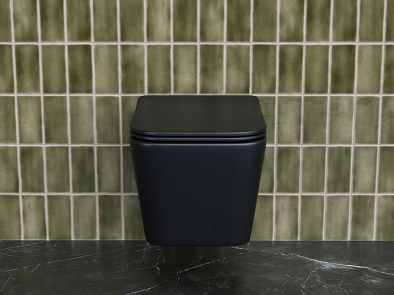 Унитаз Ceramicanova Metric CN3007MB подвесной Черный матовый с сиденьем Микролифт фарфор подвесной