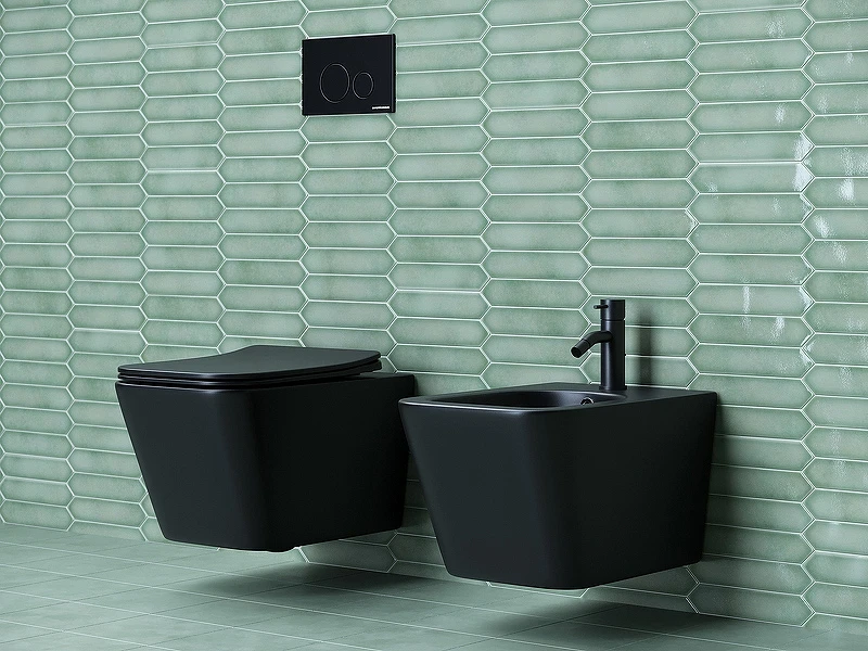 Унитаз Ceramicanova Metric CN3007MB подвесной Черный матовый с сиденьем Микролифт фарфор подвесной