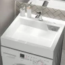 Раковина Reflection Delta 60 RX6055DE на стиральную машину Белая искусственный камень (литьевой мрамор) подвесная, на стиральную машину