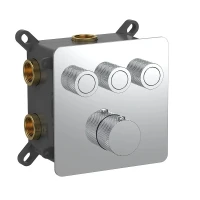 Смеситель для душа AQUAme AQM8812CR с термостатом цвет Полированный хром