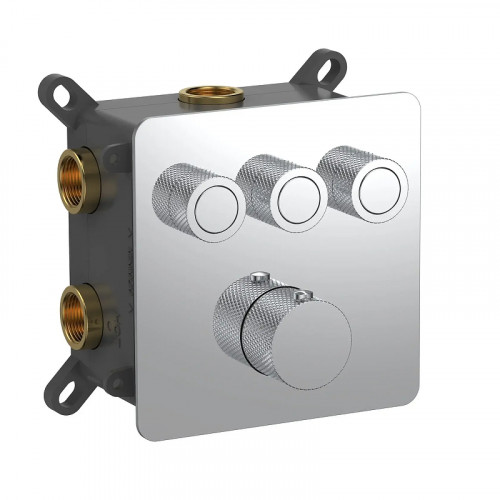 Смеситель для душа AQUAme AQM8812CR с термостатом цвет Полированный хром