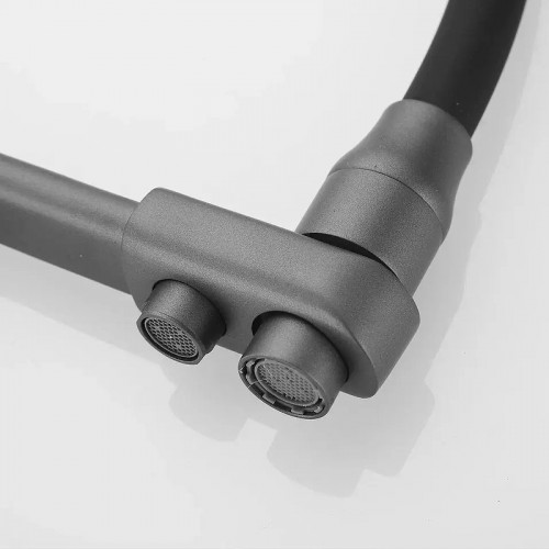 Смеситель для кухни Rose R558Y цвет Пепельный Черный