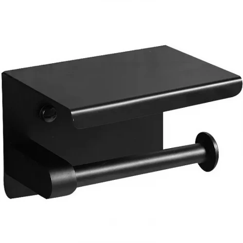 Держатель туалетной бумаги Maretti Project Black PB51P11 с полкой Черный матовый