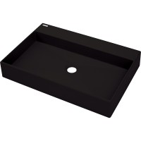 Раковина Deante Correo 60 CQR_NU6S Черная матовая искусственный камень (литьевой мрамор) накладная
