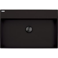 Раковина Deante Correo 60 CQR_NU6S Черная матовая искусственный камень (литьевой мрамор) накладная