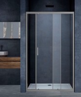 Душевая дверь Vincea Alpha 120 VDS-3AL120CLGM профиль Вороненая сталь стекло прозрачное