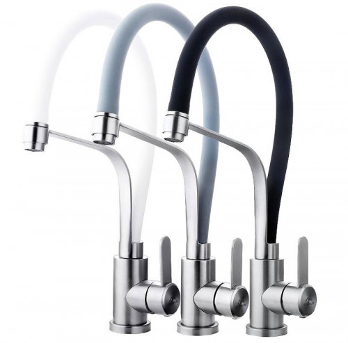 Смеситель для кухни Fashun A54012-8 цвет Сатин Белый