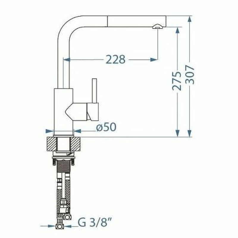 Смеситель для кухни Alveus Zeos P Monarch White Matt 1136506 Белый матовый латунь