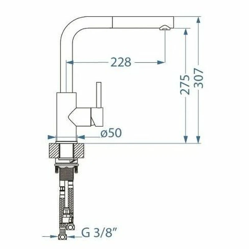 Смеситель для кухни Alveus Zeos P Monarch White Matt 1136506 Белый матовый латунь