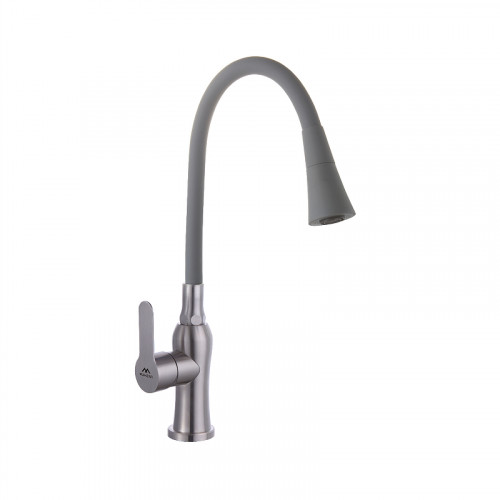 Смеситель для кухни Fashun A54801+N7357 цвет Сатин Серый