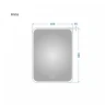 Зеркало Alavann Anna 60 ALV0017022 с подсветкой цвет Белый с сенсорным выключателем и подогревом