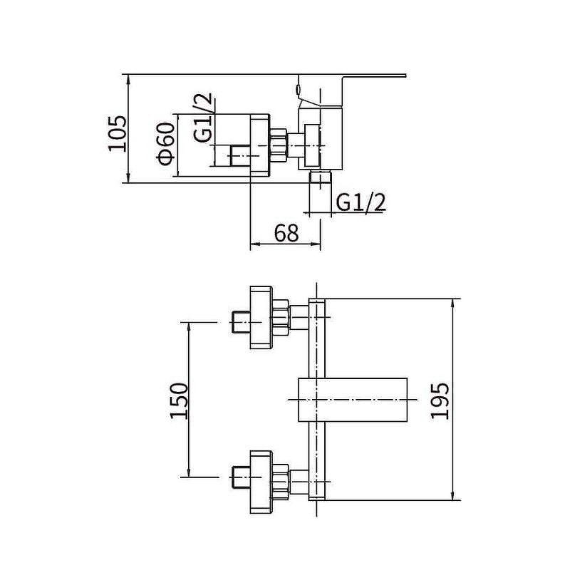 Смеситель для душа Fashun A52002 цвет Сатин