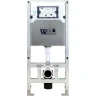Комплект унитаза с инсталляцией WeltWasser AMBERG 506 ST + ERLENBACH 004 GL-WT + AMBERG RD-BL 10000006859 цвет Белый глянцевый с сиденьем Микролифт и клавишей смыва цвет Черный
