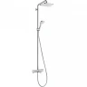 Душевая система Hansgrohe Croma E Showerpipe 27687000 с термостатом Хром латунь на стену