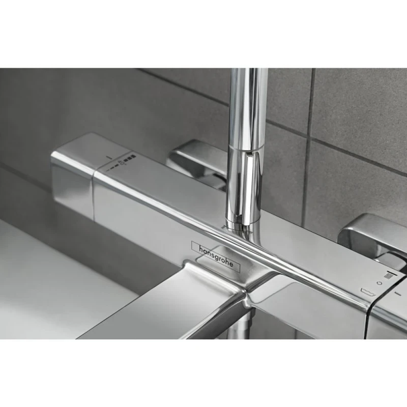 Душевая система Hansgrohe Croma E Showerpipe 27687000 с термостатом Хром латунь на стену