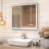 Зеркало Vigo Geometry Media Voice 80 048 с подсветкой c сенсорным выключателем и подогревом